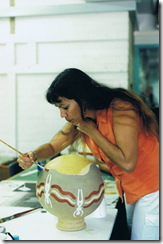 Koorie workshop decorating clay